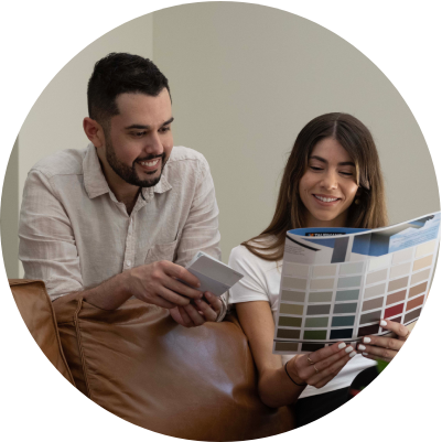 couple looking at paperwork