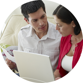 couple looking at laptop